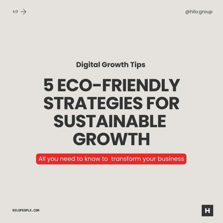 5 eco friendly strategies for sustainable growth, grey and red