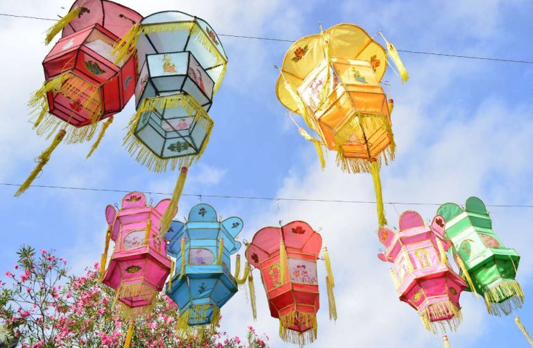 How Digital Communication Enhances Travel Blogging, Colorful lanterns in the sky